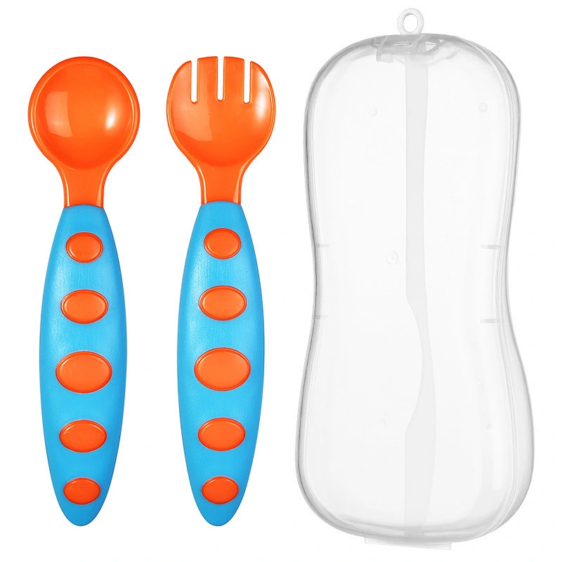 factory custom  kids travel pp material  spoon and fork set color