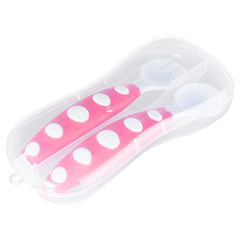 factory custom  kids travel pp material  spoon and fork set color