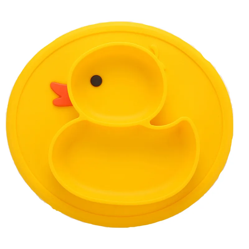 custom Heat-Resistant 100% Food Grade Silicone Baby Plate suction baby plate