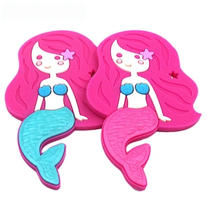 BPA free silicone  Baby  teething silicone mermaid chew toysTeethers Mermaid Necklace Accessory sensory chew toys