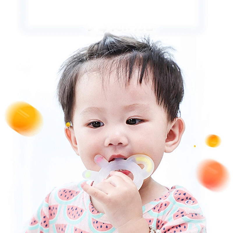 Creative silicone teether Baby Teething Ring silicone  Chewie Teether Sensory  ring teether  Gift Toy