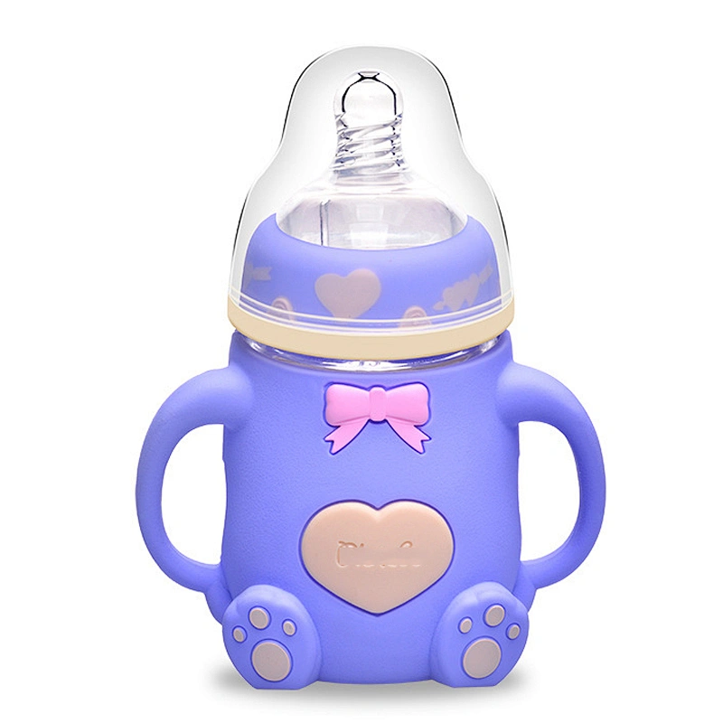 160ml bear design glass milk bottle stock bulk
