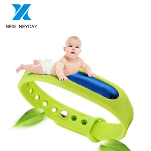 Factory custom colorful anti-mosquito round silicone bracelet for baby