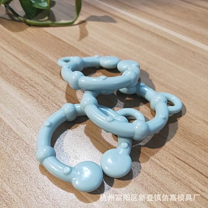 DIY 1pcs Baby silicone  Teether Bracelet  Ring Silicone Beads  wristband Safe Toys