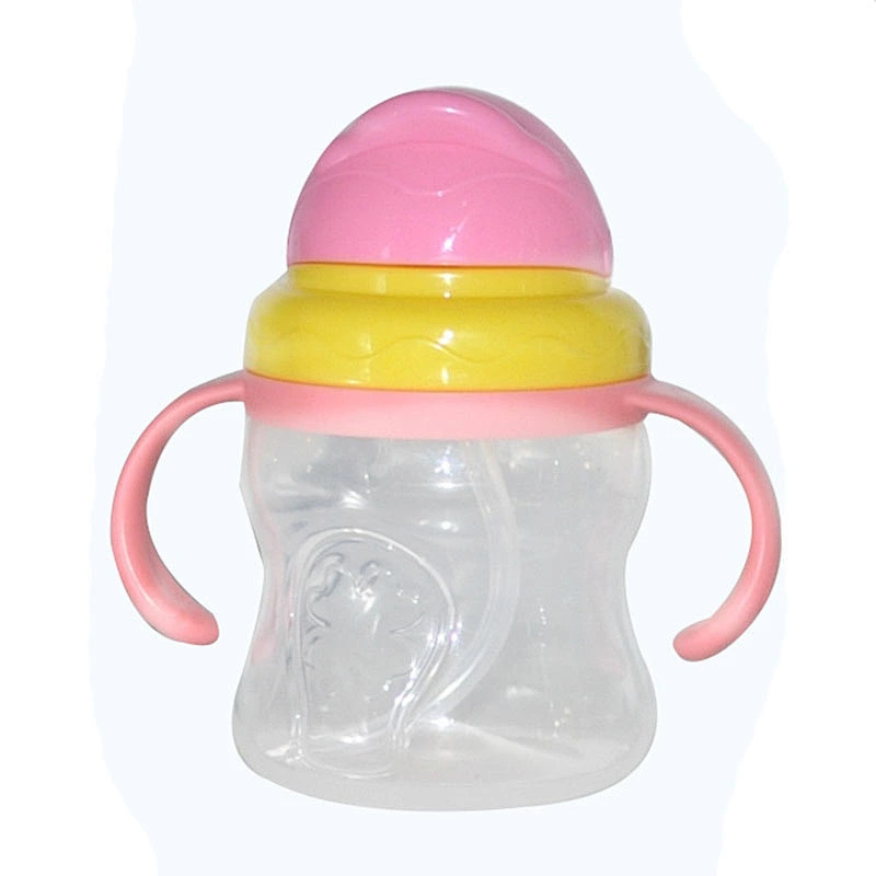 Cute Baby 2l   pp  water  Bottle  Cup With Straw Handle Drinking Tool Sippy Infant water bottle with phone holder