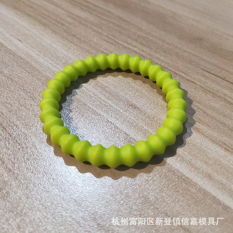 DIY 1pcs Baby silicone  Teether Bracelet  Ring Silicone Beads  wristband Safe Toys