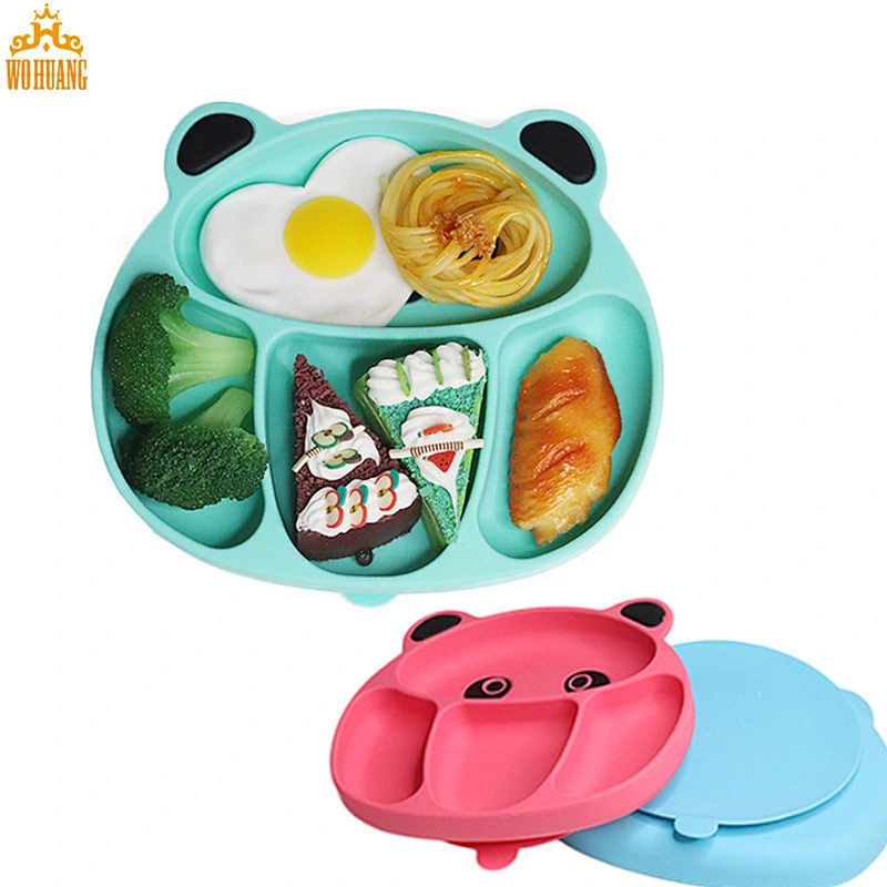 BPA Free Baby Silicone Plate, silicone suction baby  Food Plate