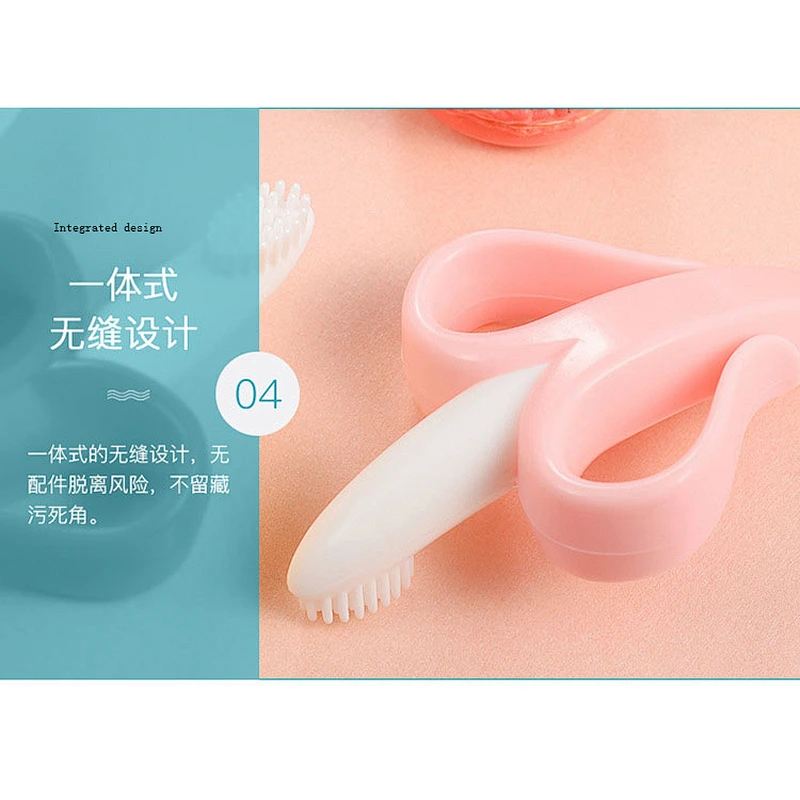 BPA FREE Funny cute safe food-grade silicone banana baby teether for Baby for feeding