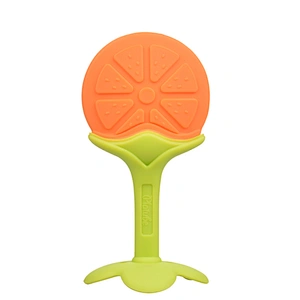 Hot Selling new  silicone baby teether fruit pattern custom
