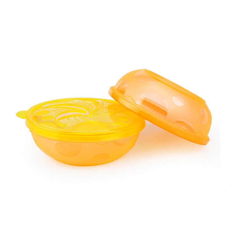 Food Grade  Silicone cover pp  bowl body  baby snack serving  bowl set  Catcher Anti-Spill Travel Container