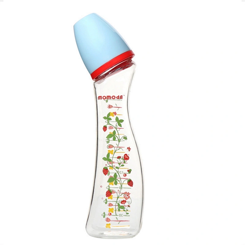 latest design 45 degree glass  milk baby bottles  1 litre