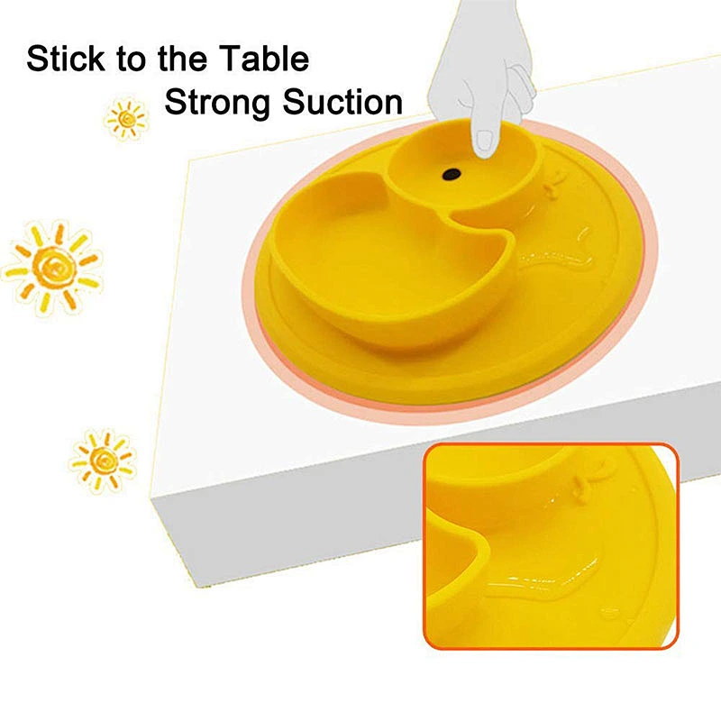 custom design food grade silicone tray duck egg tray baby food tray with lid