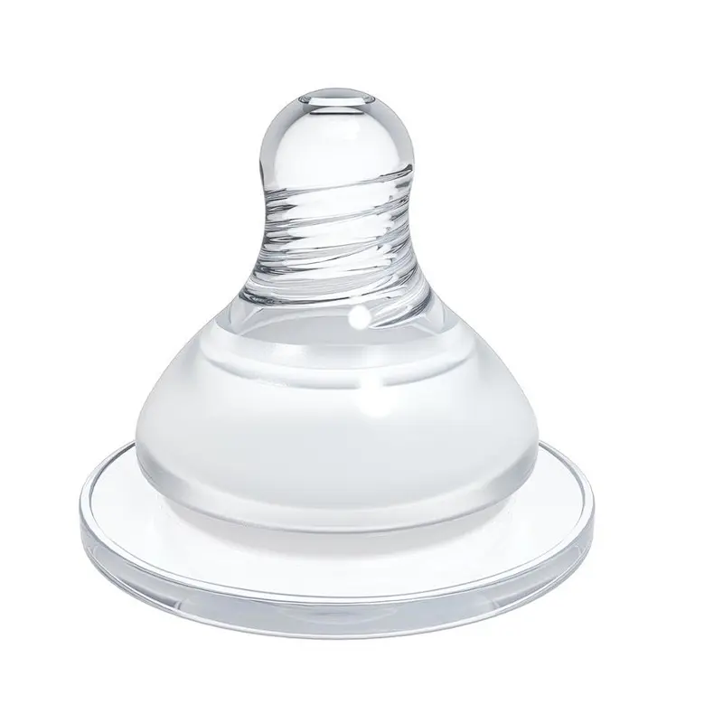 Supplier Eco-friendly Safety Customized Silicone Transparent Baby Nipple