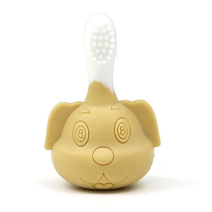 cute cartoon design Food grade baby soft silicone training Infant Teething Dental Health Toothbrush Baby For Training Teether