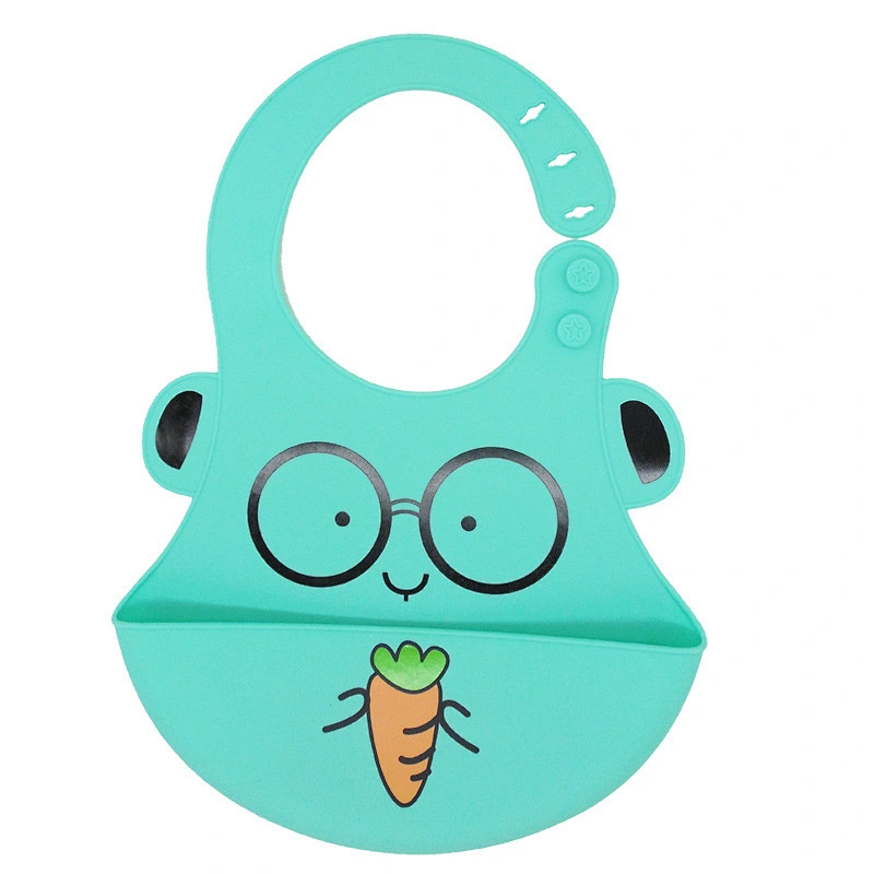 new baby bibs  pack Adjustable blank  cartoon printed    logo  cute bib with Food Catcher waterproof