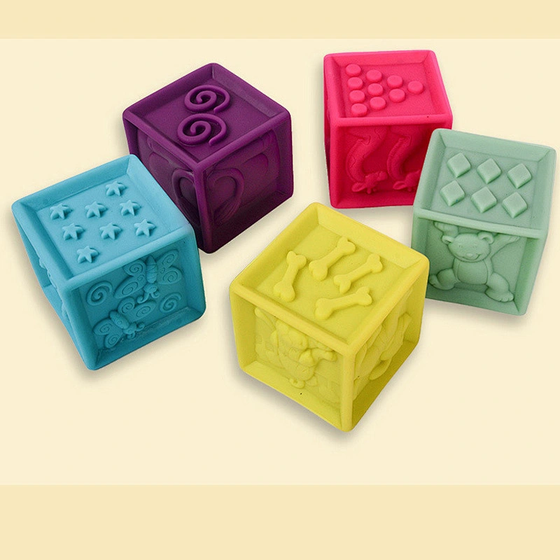 custom  Educational children BB Sounds  puzzle large  silicone blocks toy