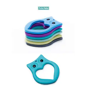 Food grade owl shape foldable silicone teether for baby