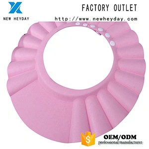 foldable  Custom waterproof silicone bath shower hair cap for baby