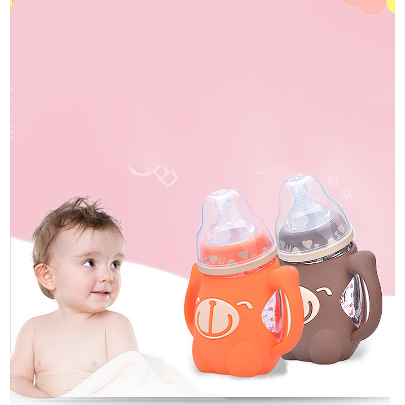 45 degrees kids bottle water curvy monkey  glassr bottle feeding  milk  wate bottle  kids