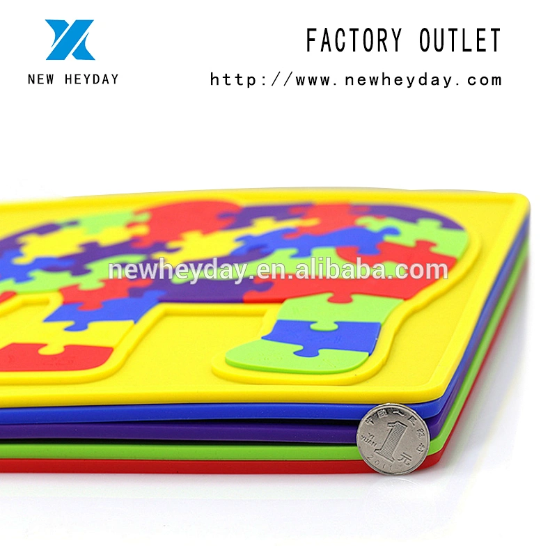 Educational toy brain developing game baby custom silicone jigsaw puzzles