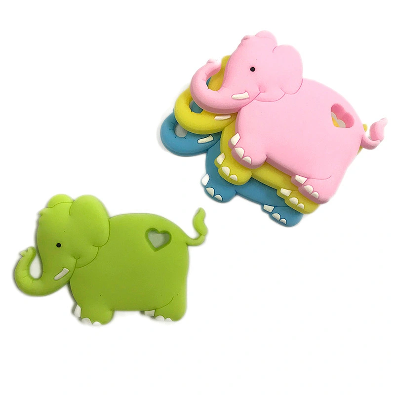 BPA free silicone  Baby  Molar Stick Child Silicone soft Teether Elephant Modeling Teething Toy Newborn Soother