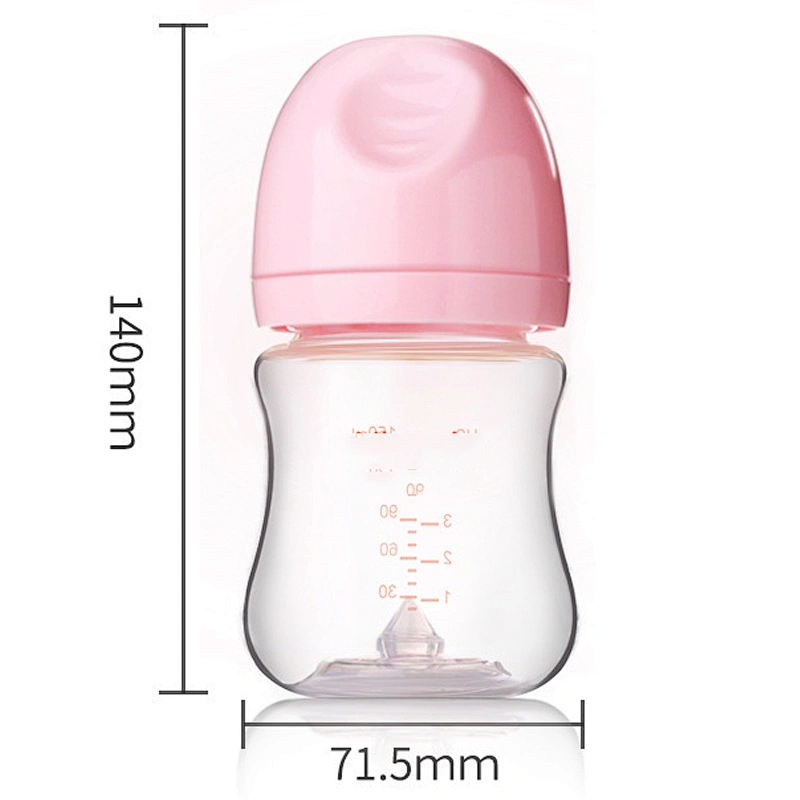 newborn item wide caliber glass bottle baby  blowout prevention choking milk newborn baby bottle silicone nipple  240 ml