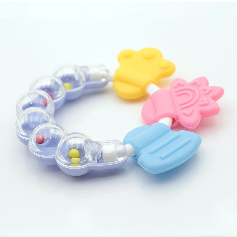 Wholesales Baby DIY Pacifier Clipy  Silicone chew Beads Chain Non-toxic baby Teethers custom silicone bead bracelets