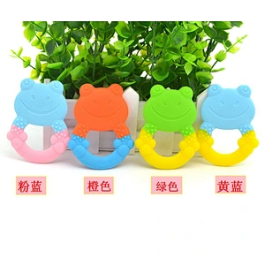 kids BPA free  Baby Soft Tip Silicone toy fruits and vegetables Teether custom