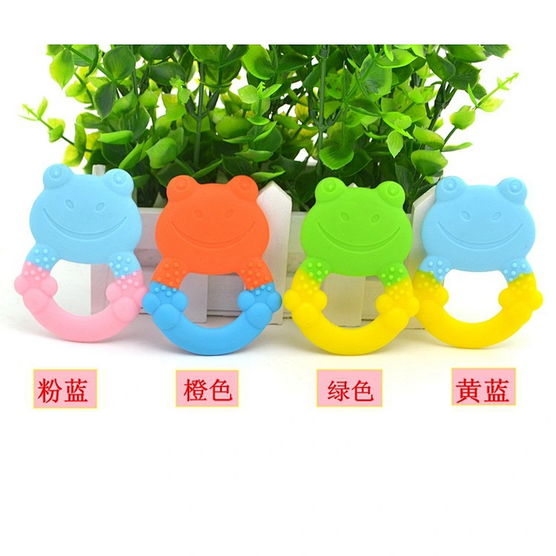 kids BPA free  Baby Soft Tip Silicone toy fruits and vegetables Teether custom