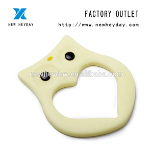 Wholesale BPA free  silicone teether owl infant training owl design silicon teether