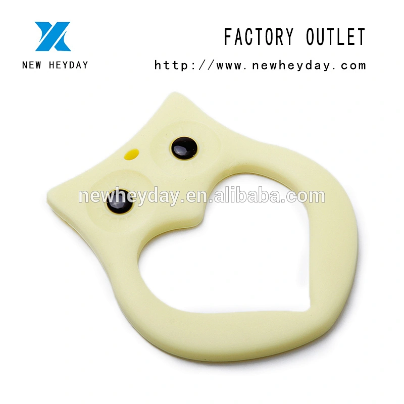 Wholesale BPA free  silicone teether owl infant training owl design silicon teether