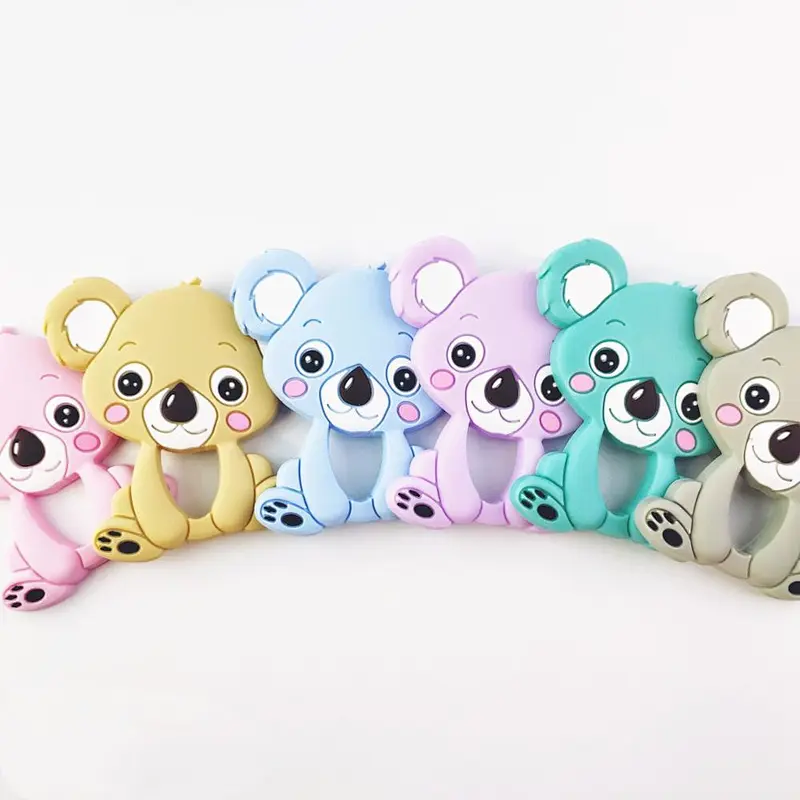 Non-Toxic BPA Free stocked gift  food grade koala silicone baby  soft teether   safe  silicone teether toys