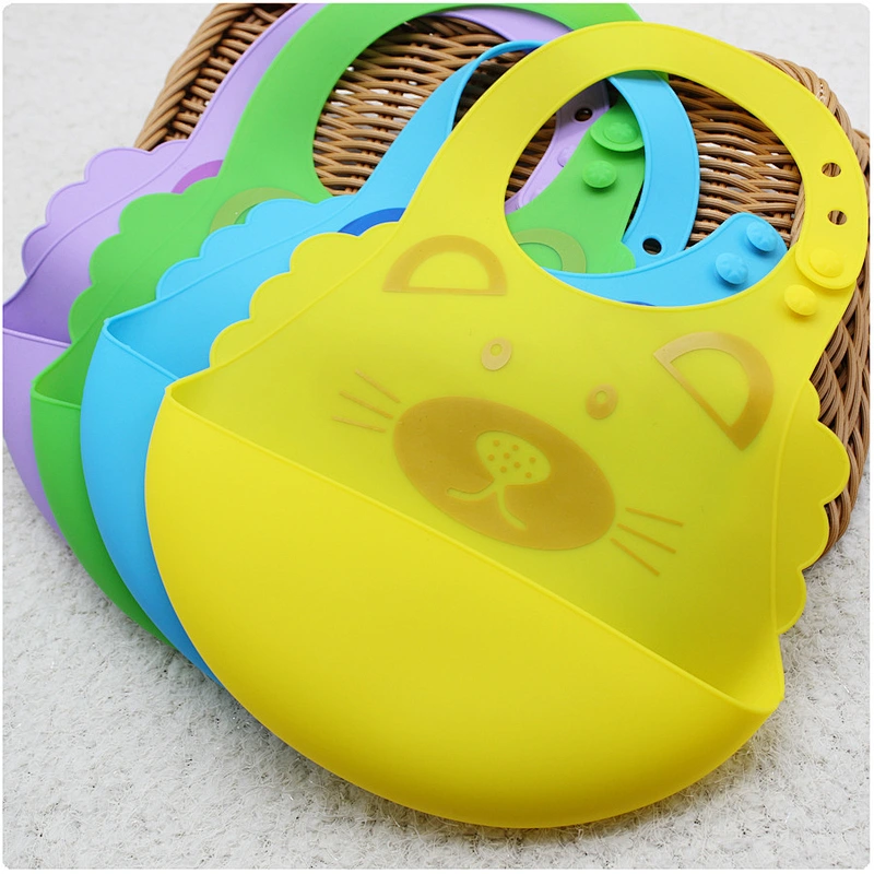 waterproof Adjustable blank  plain  bibs  training  cartoon screen printed  set   baby bibs wholesale