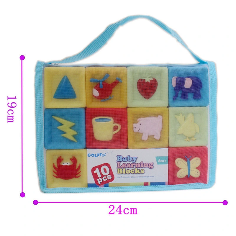 custom 	animal   BB sound fruit baby identify color silicone building blocks  toys