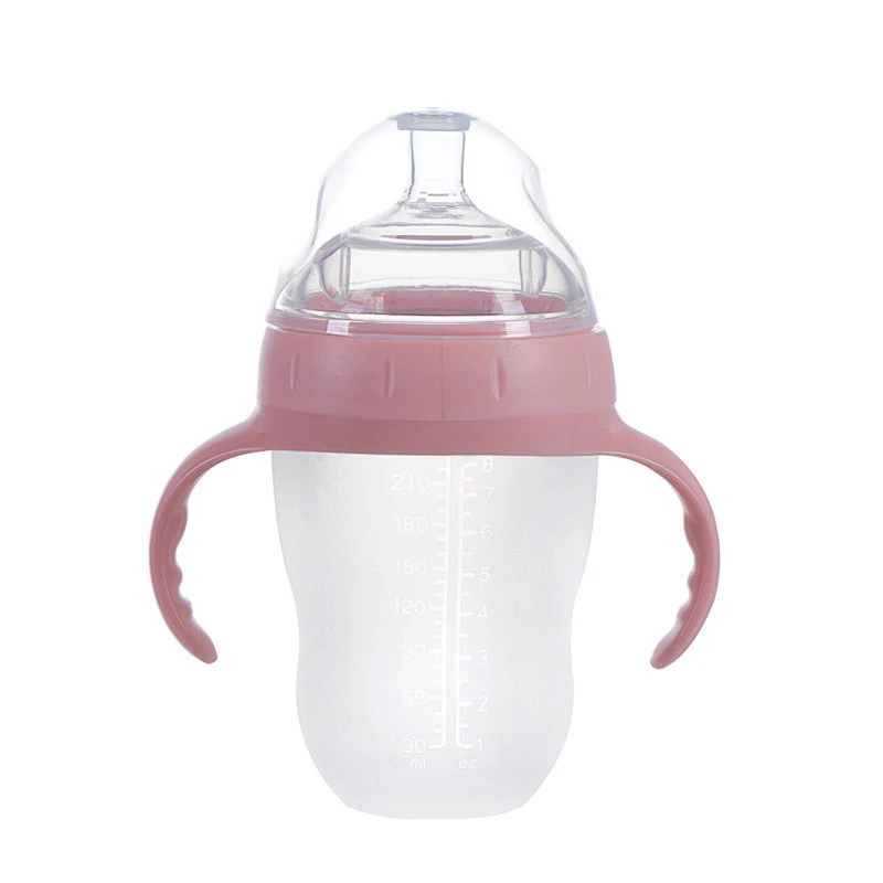 Factory available stock wholesale  silicone baby bottle wide neck silicone baby bottle