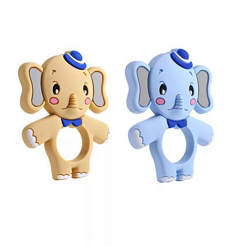 BPA-Free Silicone chew  toy Animal Teether Chew Silicone Unicorn BPA Free Baby Teether Elephant Teething Pendant