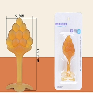 chews toy  baby teether   food grade silicone  toy fruit babi teether