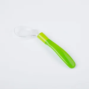 newest design  cute silicone spoon   bend   spoon  for baby