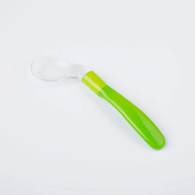 newest design  cute silicone spoon   bend   spoon  for baby