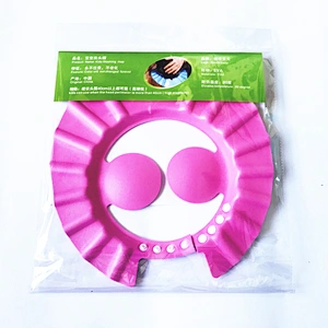 Factory  Custom waterproof EVA   Baby Shampoo Shower Bathing Protection Bath Soft Cap Soft Adjustable Visor Hat  kid reusable