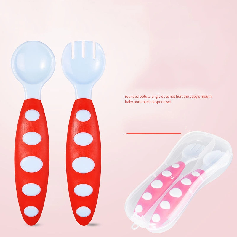 factory custom  kids travel pp material  spoon and fork set color