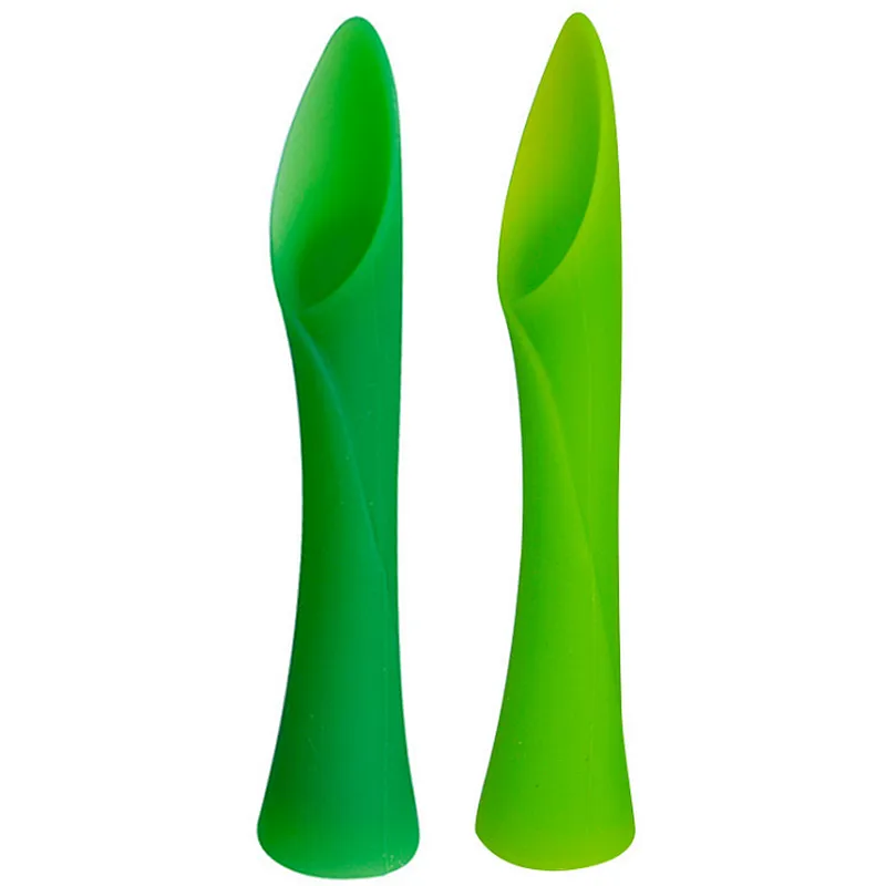 2019 Hot selling FDA bamboo silicone baby spoon