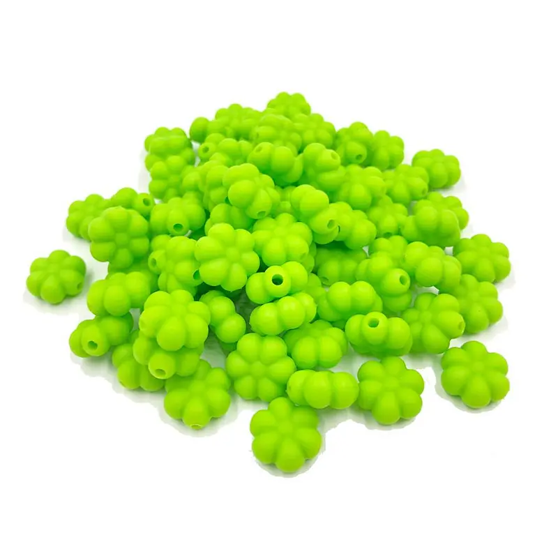 2019  food grade  flower beads soft  silicone  baby  teething beads available colors