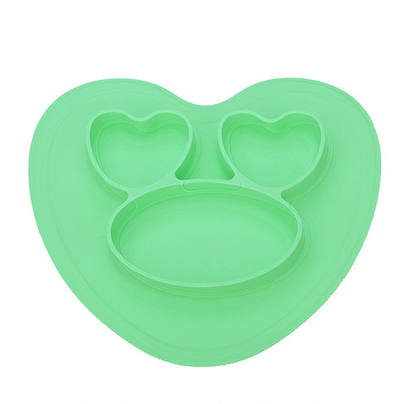 Baby Cute Divided Silicone suctions Plate Feeding  food storage bowl  Plate  Tray   Food  Placemat Plate
