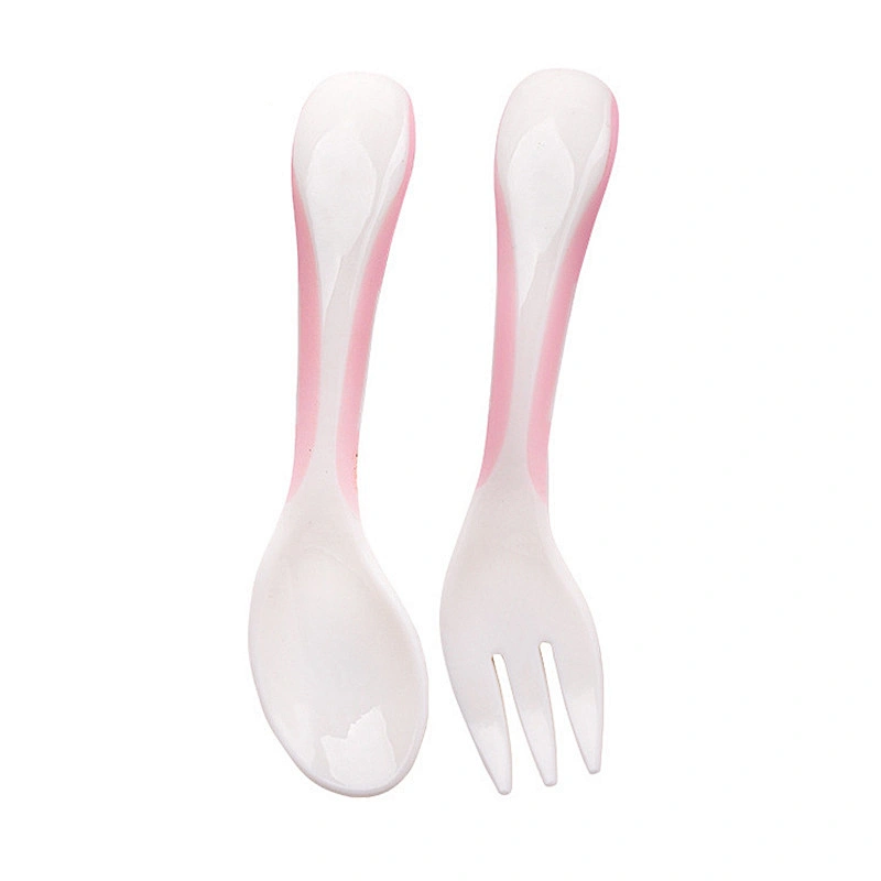 factory custom creative  baby spoon and fork set  silicone baby gift spoon fork