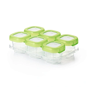 BPA Free  6 grid plastic  Microwavable  baby  food storage containers  for baby