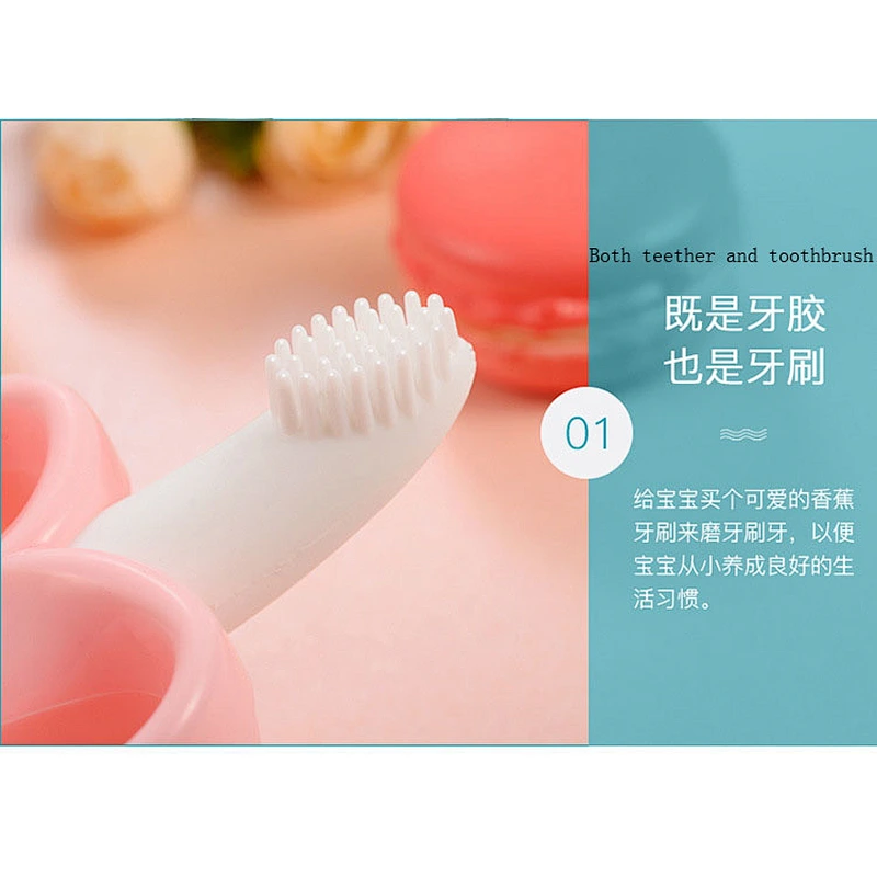 BPA FREE Funny cute safe food-grade silicone banana baby teether for Baby for feeding