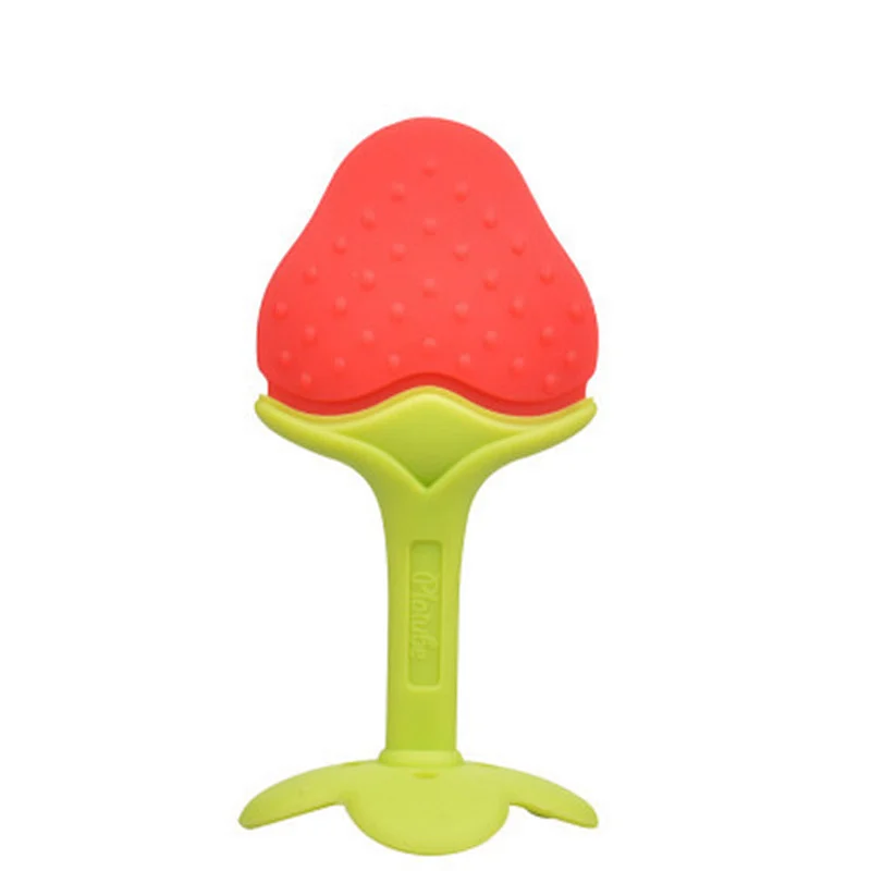 BPA FREE silicone training toy baby fruit teether