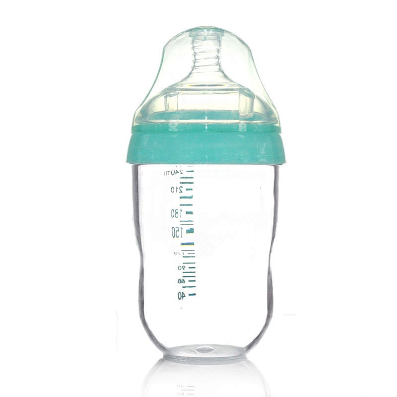 204mL  plastic  pravite label baby milk bottle  nipple feeding bottle