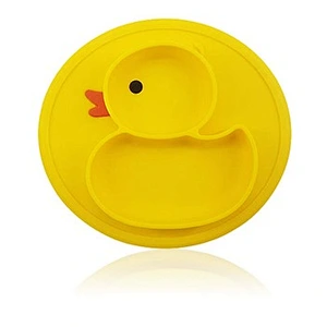 fashion cute duck silicone food serving tray mat for baby custom